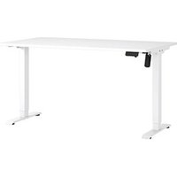 GERMANIA Boras höhenverstellbarer Schreibtisch weiß rechteckig, T-Fuß-Gestell weiß 140,0 x 80,0 cm GERMANIA Boras höhenverstellbarer Schreibtisch weiß rechteckig, T-Fuß-Gestell weiß 140,0 x 80,0 cm von Germania