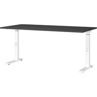 GERMANIA DOWNEY höhenverstellbarer Schreibtisch grafit rechteckig, C-Fuß-Gestell weiß 160,0 x 80,0 cm GERMANIA DOWNEY höhenverstellbarer Schreibtisch grafit rechteckig, C-Fuß-Gestell weiß 160,0 x 80,0 cm von Germania