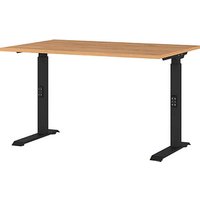 GERMANIA DOWNEY höhenverstellbarer Schreibtisch grandson-eiche rechteckig, C-Fuß-Gestell schwarz 120,0 x 80,0 cm GERMANIA DOWNEY höhenverstellbarer Schreibtisch grandson-eiche rechteckig, C-Fuß-Gestell schwarz 120,0 x 80,0 cm von Germania