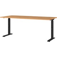 GERMANIA DOWNEY höhenverstellbarer Schreibtisch grandson-eiche rechteckig, C-Fuß-Gestell schwarz 180,0 x 80,0 cm GERMANIA DOWNEY höhenverstellbarer Schreibtisch grandson-eiche rechteckig, C-Fuß-Gestell schwarz 180,0 x 80,0 cm von Germania