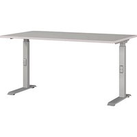 GERMANIA DOWNEY höhenverstellbarer Schreibtisch kaschmir rechteckig, C-Fuß-Gestell silber 140,0 x 80,0 cm GERMANIA DOWNEY höhenverstellbarer Schreibtisch kaschmir rechteckig, C-Fuß-Gestell silber 140,0 x 80,0 cm von Germania