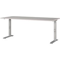 GERMANIA DOWNEY höhenverstellbarer Schreibtisch kaschmir rechteckig, C-Fuß-Gestell silber 180,0 x 80,0 cm GERMANIA DOWNEY höhenverstellbarer Schreibtisch kaschmir rechteckig, C-Fuß-Gestell silber 180,0 x 80,0 cm von Germania