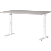 GERMANIA DOWNEY höhenverstellbarer Schreibtisch kaschmir rechteckig, C-Fuß-Gestell weiß 120,0 x 80,0 cm GERMANIA DOWNEY höhenverstellbarer Schreibtisch kaschmir rechteckig, C-Fuß-Gestell weiß 120,0 x 80,0 cm von Germania