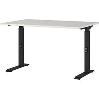 GERMANIA DOWNEY höhenverstellbarer Schreibtisch lichtgrau rechteckig, C-Fuß-Gestell schwarz 120,0 x 80,0 cm GERMANIA DOWNEY höhenverstellbarer Schreibtisch lichtgrau rechteckig, C-Fuß-Gestell schwarz 120,0 x 80,0 cm von Germania