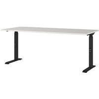 GERMANIA DOWNEY höhenverstellbarer Schreibtisch lichtgrau rechteckig, C-Fuß-Gestell schwarz 180,0 x 80,0 cm GERMANIA DOWNEY höhenverstellbarer Schreibtisch lichtgrau rechteckig, C-Fuß-Gestell schwarz 180,0 x 80,0 cm von Germania