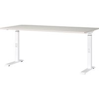 GERMANIA DOWNEY höhenverstellbarer Schreibtisch lichtgrau rechteckig, C-Fuß-Gestell weiß 160,0 x 80,0 cm GERMANIA DOWNEY höhenverstellbarer Schreibtisch lichtgrau rechteckig, C-Fuß-Gestell weiß 160,0 x 80,0 cm von Germania