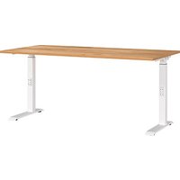 GERMANIA DOWNEY höhenverstellbarer Schreibtisch navarra-eiche rechteckig, C-Fuß-Gestell weiß 160,0 x 80,0 cm GERMANIA DOWNEY höhenverstellbarer Schreibtisch navarra-eiche rechteckig, C-Fuß-Gestell weiß 160,0 x 80,0 cm von Germania