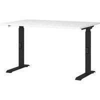 GERMANIA DOWNEY höhenverstellbarer Schreibtisch weiß rechteckig, C-Fuß-Gestell schwarz 120,0 x 80,0 cm GERMANIA DOWNEY höhenverstellbarer Schreibtisch weiß rechteckig, C-Fuß-Gestell schwarz 120,0 x 80,0 cm von Germania