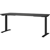 GERMANIA JET höhenverstellbarer Schreibtisch grafit rechteckig, T-Fuß-Gestell schwarz 180,0 x 80,0 cm GERMANIA JET höhenverstellbarer Schreibtisch grafit rechteckig, T-Fuß-Gestell schwarz 180,0 x 80,0 cm von Germania