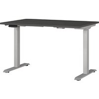 GERMANIA JET höhenverstellbarer Schreibtisch grafit rechteckig, T-Fuß-Gestell silber 120,0 x 80,0 cm GERMANIA JET höhenverstellbarer Schreibtisch grafit rechteckig, T-Fuß-Gestell silber 120,0 x 80,0 cm von Germania