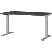 GERMANIA JET höhenverstellbarer Schreibtisch grafit rechteckig, T-Fuß-Gestell silber 140,0 x 80,0 cm GERMANIA JET höhenverstellbarer Schreibtisch grafit rechteckig, T-Fuß-Gestell silber 140,0 x 80,0 cm von Germania