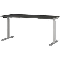 GERMANIA JET höhenverstellbarer Schreibtisch grafit rechteckig, T-Fuß-Gestell silber 160,0 x 80,0 cm GERMANIA JET höhenverstellbarer Schreibtisch grafit rechteckig, T-Fuß-Gestell silber 160,0 x 80,0 cm von Germania