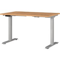 GERMANIA JET höhenverstellbarer Schreibtisch grandson-eiche rechteckig, T-Fuß-Gestell silber 120,0 x 80,0 cm GERMANIA JET höhenverstellbarer Schreibtisch grandson-eiche rechteckig, T-Fuß-Gestell silber 120,0 x 80,0 cm von Germania