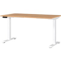 GERMANIA JET höhenverstellbarer Schreibtisch grandson-eiche rechteckig, T-Fuß-Gestell weiß 140,0 x 80,0 cm GERMANIA JET höhenverstellbarer Schreibtisch grandson-eiche rechteckig, T-Fuß-Gestell weiß 140,0 x 80,0 cm von Germania