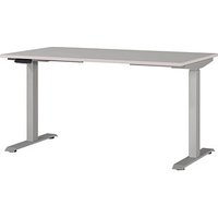 GERMANIA JET höhenverstellbarer Schreibtisch kaschmir rechteckig, T-Fuß-Gestell silber 140,0 x 80,0 cm GERMANIA JET höhenverstellbarer Schreibtisch kaschmir rechteckig, T-Fuß-Gestell silber 140,0 x 80,0 cm von Germania