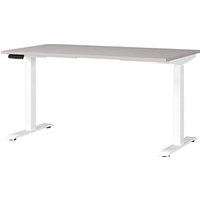GERMANIA JET höhenverstellbarer Schreibtisch kaschmir rechteckig, T-Fuß-Gestell weiß 140,0 x 80,0 cm GERMANIA JET höhenverstellbarer Schreibtisch kaschmir rechteckig, T-Fuß-Gestell weiß 140,0 x 80,0 cm von Germania