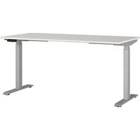 GERMANIA JET höhenverstellbarer Schreibtisch lichtgrau rechteckig, T-Fuß-Gestell silber 160,0 x 80,0 cm GERMANIA JET höhenverstellbarer Schreibtisch lichtgrau rechteckig, T-Fuß-Gestell silber 160,0 x 80,0 cm von Germania