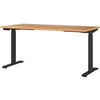 GERMANIA JET höhenverstellbarer Schreibtisch navarra-eiche rechteckig, T-Fuß-Gestell schwarz 160,0 x 80,0 cm GERMANIA JET höhenverstellbarer Schreibtisch navarra-eiche rechteckig, T-Fuß-Gestell schwarz 160,0 x 80,0 cm von Germania