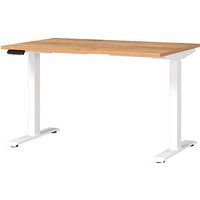 GERMANIA JET höhenverstellbarer Schreibtisch navarra-eiche rechteckig, T-Fuß-Gestell weiß 120,0 x 80,0 cm GERMANIA JET höhenverstellbarer Schreibtisch navarra-eiche rechteckig, T-Fuß-Gestell weiß 120,0 x 80,0 cm von Germania