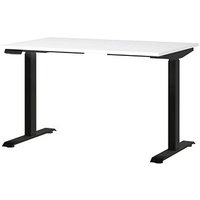 GERMANIA JET höhenverstellbarer Schreibtisch weiß rechteckig, T-Fuß-Gestell schwarz 120,0 x 80,0 cm GERMANIA JET höhenverstellbarer Schreibtisch weiß rechteckig, T-Fuß-Gestell schwarz 120,0 x 80,0 cm von Germania
