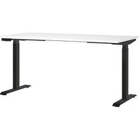 GERMANIA JET höhenverstellbarer Schreibtisch weiß rechteckig, T-Fuß-Gestell schwarz 160,0 x 80,0 cm GERMANIA JET höhenverstellbarer Schreibtisch weiß rechteckig, T-Fuß-Gestell schwarz 160,0 x 80,0 cm von Germania