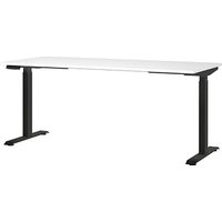 GERMANIA JET höhenverstellbarer Schreibtisch weiß rechteckig, T-Fuß-Gestell schwarz 180,0 x 80,0 cm GERMANIA JET höhenverstellbarer Schreibtisch weiß rechteckig, T-Fuß-Gestell schwarz 180,0 x 80,0 cm von Germania