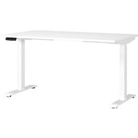GERMANIA JET höhenverstellbarer Schreibtisch weiß rechteckig, T-Fuß-Gestell weiß 140,0 x 80,0 cm GERMANIA JET höhenverstellbarer Schreibtisch weiß rechteckig, T-Fuß-Gestell weiß 140,0 x 80,0 cm von Germania