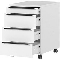 GERMANIA Mailand Rollcontainer weiß 4 Auszüge 42,0 x 60,0 x 63,0 cm von Germania