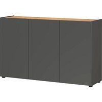 GERMANIA Sideboard Adrano, 2231-549 grafit, navarra-eiche 120,0 x 34,0 x 76,0 cm von Germania