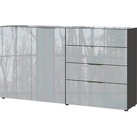 GERMANIA Sideboard Oakland, 3698-587 grafit, silber 184,0 x 42,0 x 102,0 cm von Germania