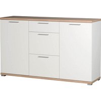 GERMANIA Sideboard Top, 3201-178 weiß, sonoma-eiche 144,0 x 40,0 x 88,0 cm von Germania