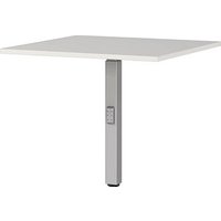 GERMANIA Verbindungsplatte höhenverstellbar Agenda Office lichtgrau, silber quadratisch 80,0 x 80,0 x 68,0 - 91,0 cm von Germania