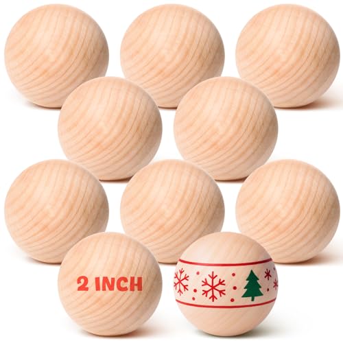 Gerrii 10 Stück 5,1 cm unlackierte runde Holzkugeln, glatte Birke, natürliche runde Hartholzkugeln für Bastelarbeiten und DIY-Projekte Gerrii 10 Stück 5,1 cm unlackierte runde Holzkugeln, glatte Birke, natürliche runde Hartholzkugeln für Bastelarbeiten und DIY-Projekte von Gerrii