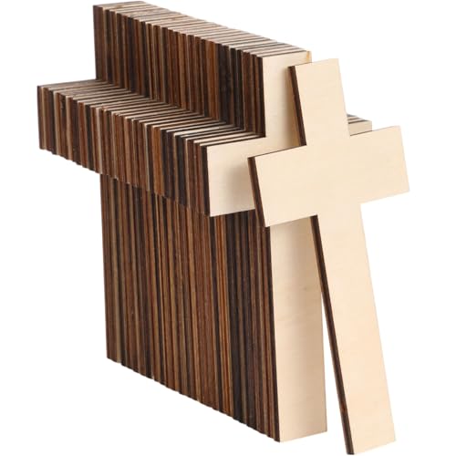 Gerrii Holzkreuz zum Basteln, religiöser Ausschnitt, Krippe, Taufe, Tafelaufsatz, Ornamente, DIY-Projekte, Kirche, Sonntag, Schule, Erstkommunion, Taufe, 96 Stück Gerrii Holzkreuz zum Basteln, religiöser Ausschnitt, Krippe, Taufe, Tafelaufsatz, Ornamente, DIY-Projekte, Kirche, Sonntag, Schule, Erstkommunion, Taufe, 96 Stück von Gerrii