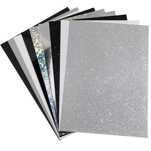 Gersoniel 36 Blatt A4 metallischer Glitzer-Karton, 250 g/m², Konstruktionspapierfolie, Spiegel, matt, für Drucker, Scrapbooking, Party, Gastgeschenk, Dekoration, DIY, Einladung, Schule, Bürobedarf Gersoniel 36 Blatt A4 metallischer Glitzer-Karton, 250 g/m², Konstruktionspapierfolie, Spiegel, matt, für Drucker, Scrapbooking, Party, Gastgeschenk, Dekoration, DIY, Einladung, Schule, Bürobedarf von Gersoniel