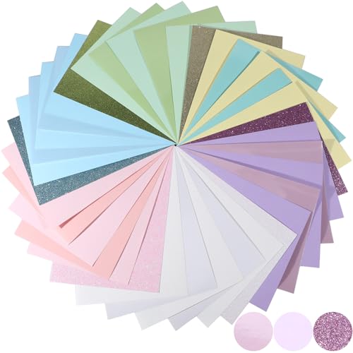 Gersoniel 36 Blatt A4 metallischer Glitzer-Karton, 250 g/m², Konstruktionspapierfolie, Spiegel, matt, für Drucker, Scrapbooking, Party, Gastgeschenk, Dekoration, DIY, Einladung, Schule, Bürobedarf Gersoniel 36 Blatt A4 metallischer Glitzer-Karton, 250 g/m², Konstruktionspapierfolie, Spiegel, matt, für Drucker, Scrapbooking, Party, Gastgeschenk, Dekoration, DIY, Einladung, Schule, Bürobedarf von Gersoniel