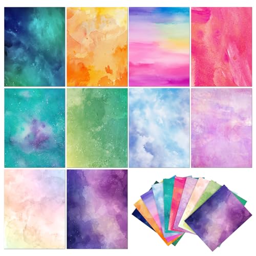 Gersoniel 40 Stück 21,6 x 27,9 cm glitzerndes Aquarell-Muster, Karton, Scrapbook-Karton, dekoratives Papier für Origami, Sammelalben, Kartenherstellung, Tagebuch, Planer, Papier, Scrapbooking, Zubehör Gersoniel 40 Stück 21,6 x 27,9 cm glitzerndes Aquarell-Muster, Karton, Scrapbook-Karton, dekoratives Papier für Origami, Sammelalben, Kartenherstellung, Tagebuch, Planer, Papier, Scrapbooking, Zubehör von Gersoniel