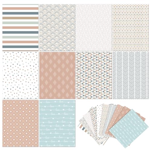 Gersoniel Boho-Scrapbook-Papier, dekorativ, doppelseitig, für Kartenherstellung, Tagebuch, Planer, Origami, Scrapbooking, 10 Designs, 40 Blatt Gersoniel Boho-Scrapbook-Papier, dekorativ, doppelseitig, für Kartenherstellung, Tagebuch, Planer, Origami, Scrapbooking, 10 Designs, 40 Blatt von Gersoniel