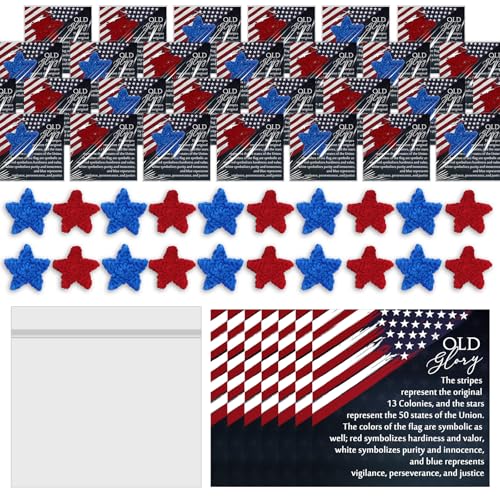 Gersoniel Partygeschenke zum 4. Juli, Großpackung mit amerikanischer Flagge, Sterne, rot, blau und patriotische Themenkarten, Unabhängigkeitstag, Geschenk für Patriotentag, Veteranen, Party-Dekoration Gersoniel Partygeschenke zum 4. Juli, Großpackung mit amerikanischer Flagge, Sterne, rot, blau und patriotische Themenkarten, Unabhängigkeitstag, Geschenk für Patriotentag, Veteranen, Party-Dekoration von Gersoniel