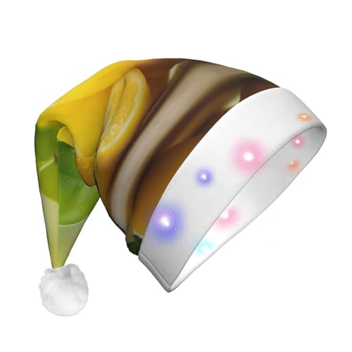 Geryaer Weihnachtsmütze mit 3 gelben frischen Zitronen, beleuchtet, Weihnachtsmütze für Weihnachten, Neujahr, Urlaub, Party, Nikolausmütze Geryaer Weihnachtsmütze mit 3 gelben frischen Zitronen, beleuchtet, Weihnachtsmütze für Weihnachten, Neujahr, Urlaub, Party, Nikolausmütze von Geryaer