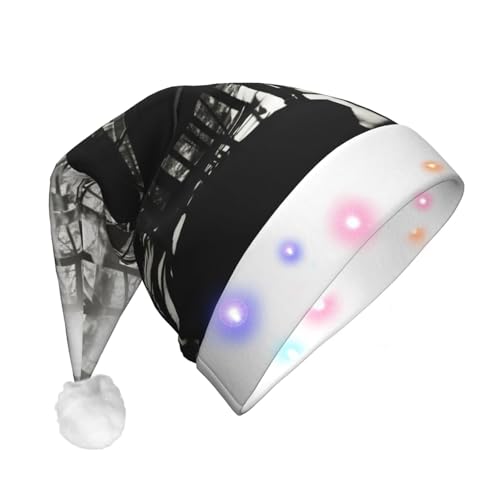 Geryaer Weihnachtsmütze mit Musiknoten und Drillings-Druck, beleuchtet, Weihnachtsmütze für Weihnachten, Neujahr, Feiertage, Party, Weihnachtsmannmütze Geryaer Weihnachtsmütze mit Musiknoten und Drillings-Druck, beleuchtet, Weihnachtsmütze für Weihnachten, Neujahr, Feiertage, Party, Weihnachtsmannmütze von Geryaer