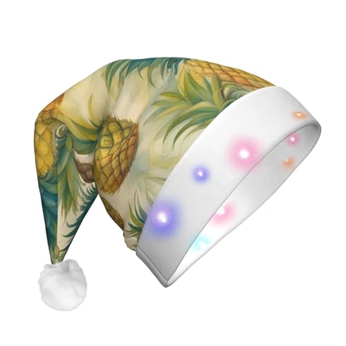 Geryaer Weihnachtsmütze mit roter Rose und Blumendruck, beleuchtet, Weihnachtsmütze für Weihnachten, Neujahr, Feiertage, Party, Weihnachtsmannmütze, Ananas, 1 Geryaer Weihnachtsmütze mit roter Rose und Blumendruck, beleuchtet, Weihnachtsmütze für Weihnachten, Neujahr, Feiertage, Party, Weihnachtsmannmütze, Ananas, 1 von Geryaer
