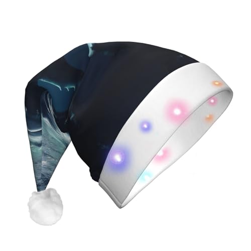 Geryaer Weihnachtsmütze mit weißem Hengst, beleuchtet, Weihnachtsmütze für Weihnachten, Neujahr, Feiertage, Party, Weihnachtsmannmütze, Wal 2, 1 Geryaer Weihnachtsmütze mit weißem Hengst, beleuchtet, Weihnachtsmütze für Weihnachten, Neujahr, Feiertage, Party, Weihnachtsmannmütze, Wal 2, 1 von Geryaer