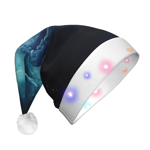 Lebhafte bunte Weihnachtsmütze mit 3 Drucken, Weihnachtsmütze für Weihnachten, Neujahr, Feiertage, Party, Nikolausmütze, blaue Galaxie, 1 Lebhafte bunte Weihnachtsmütze mit 3 Drucken, Weihnachtsmütze für Weihnachten, Neujahr, Feiertage, Party, Nikolausmütze, blaue Galaxie, 1 von Geryaer