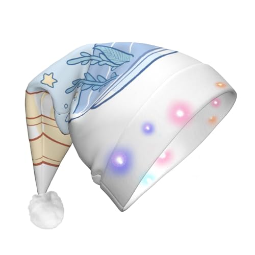 Weihnachtsmütze mit niedlichem Schmetterlings-Druck, beleuchtet, Weihnachtsmütze für Weihnachten, Neujahr, Feiertage, Party, Weihnachtsmannmütze für Erwachsene, Uni Weihnachtsmütze mit niedlichem Schmetterlings-Druck, beleuchtet, Weihnachtsmütze für Weihnachten, Neujahr, Feiertage, Party, Weihnachtsmannmütze für Erwachsene, Uni von Geryaer