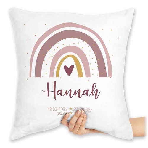 Kissen 40x40 Zierkissen - Geschenk Boho Regenbogen mit Name I Geschenke zur Geburt personalisiert - 40 x 40 cm - Weiß - Geburtsgeschenk personalisierte Babygeschenk Geburtsgeschenk für mädchen Kissen 40x40 Zierkissen - Geschenk Boho Regenbogen mit Name I Geschenke zur Geburt personalisiert - 40 x 40 cm - Weiß - Geburtsgeschenk personalisierte Babygeschenk Geburtsgeschenk für mädchen von Geschenk mit Namen personalisiert by Shirtracer