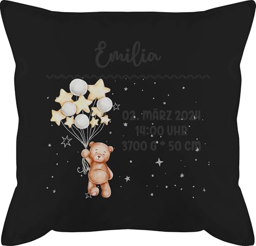 Kissen 50x50 - Geburtsgeschenk Teddy Bär Datum Uhrzeit Gewicht Größe I Geschenk zur Geburt personalisiert - 50 x 50 cm - Schwarz - Baby Neugeborene geburtskissen neugeboren geburtsdaten Kissen 50x50 - Geburtsgeschenk Teddy Bär Datum Uhrzeit Gewicht Größe I Geschenk zur Geburt personalisiert - 50 x 50 cm - Schwarz - Baby Neugeborene geburtskissen neugeboren geburtsdaten von Geschenk mit Namen personalisiert by Shirtracer