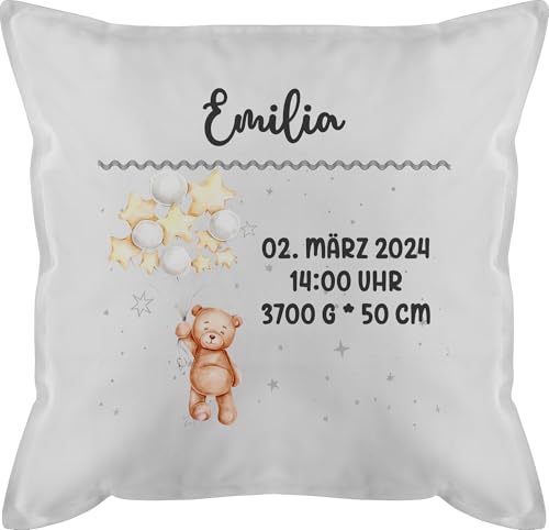 Kissen 50x50 - Geburtsgeschenk Teddy Bär Datum Uhrzeit Gewicht Größe I Geschenk zur Geburt personalisiert - 50 x 50 cm - Weiß - Baby Neugeborene geburtskissen neugeboren geburtsdaten kopfkissen Kissen 50x50 - Geburtsgeschenk Teddy Bär Datum Uhrzeit Gewicht Größe I Geschenk zur Geburt personalisiert - 50 x 50 cm - Weiß - Baby Neugeborene geburtskissen neugeboren geburtsdaten kopfkissen von Geschenk mit Namen personalisiert by Shirtracer