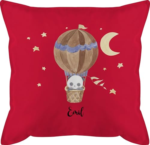 Kissen 50x50 - Kinder - Süßer Panda im Heißluftballon mit Name - 50 x 50 cm - Rot - Weihnachten personalisierte bezug Kind Kissen 50x50 - Kinder - Süßer Panda im Heißluftballon mit Name - 50 x 50 cm - Rot - Weihnachten personalisierte bezug Kind von Geschenk mit Namen personalisiert by Shirtracer