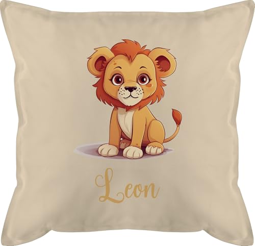 Kissen 50x50 - Löwen - Löwe König der Tiere LEU mit Namen - Zootiere Tiermotiv - 50 x 50 cm - Beige Natur - kinderkissen Kindergarten löwenmotiv Leon personalisierte Tier Name Lion Kissen 50x50 - Löwen - Löwe König der Tiere LEU mit Namen - Zootiere Tiermotiv - 50 x 50 cm - Beige Natur - kinderkissen Kindergarten löwenmotiv Leon personalisierte Tier Name Lion von Geschenk mit Namen personalisiert by Shirtracer